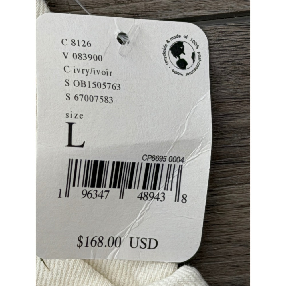NWT Free People Suit Shop Gabbie Vest Suit Set Ivory Wide Leg Pants Top Large - Picture 5 of 8